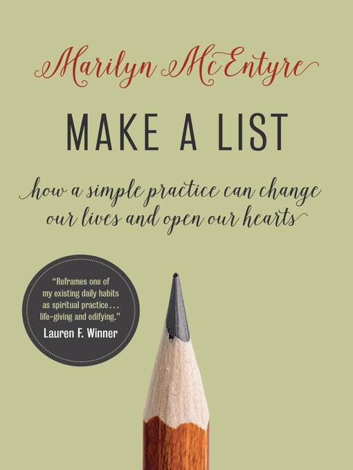 Title details for Make a List by Marilyn McEntyre - Available